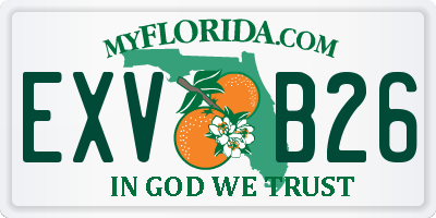 FL license plate EXVB26