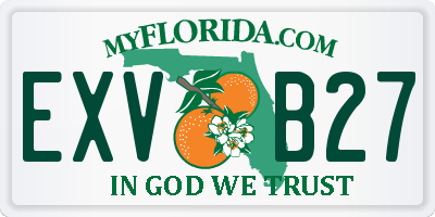 FL license plate EXVB27