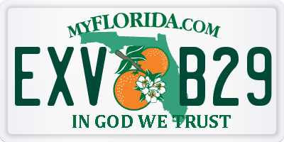 FL license plate EXVB29