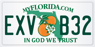 FL license plate EXVB32
