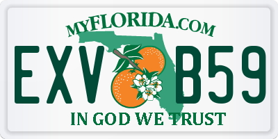 FL license plate EXVB59