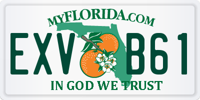FL license plate EXVB61