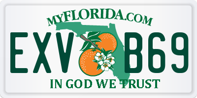 FL license plate EXVB69