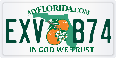 FL license plate EXVB74