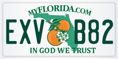 FL license plate EXVB82