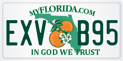 FL license plate EXVB95