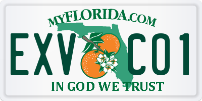 FL license plate EXVC01