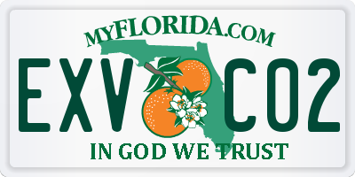 FL license plate EXVC02