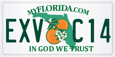 FL license plate EXVC14