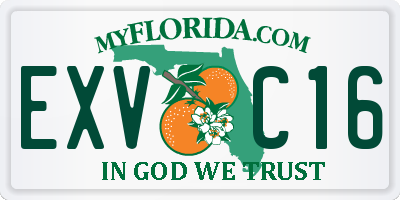 FL license plate EXVC16
