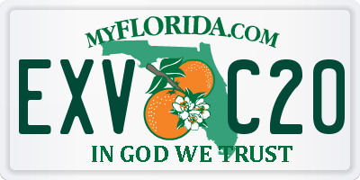 FL license plate EXVC20