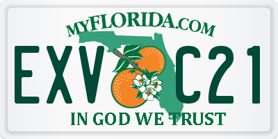 FL license plate EXVC21