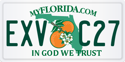 FL license plate EXVC27