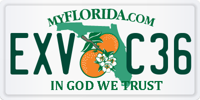 FL license plate EXVC36