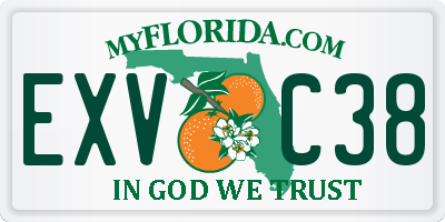 FL license plate EXVC38
