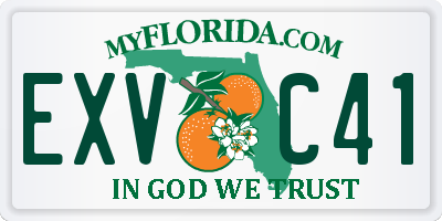 FL license plate EXVC41