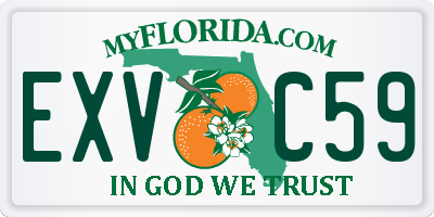 FL license plate EXVC59