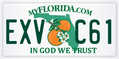 FL license plate EXVC61