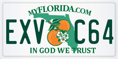 FL license plate EXVC64