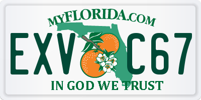 FL license plate EXVC67