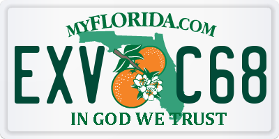 FL license plate EXVC68