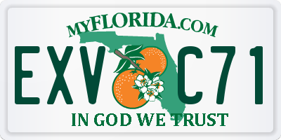 FL license plate EXVC71
