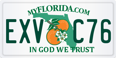 FL license plate EXVC76