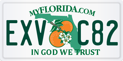 FL license plate EXVC82