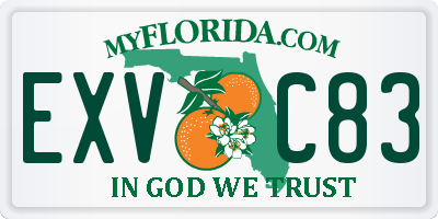 FL license plate EXVC83