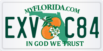 FL license plate EXVC84