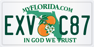 FL license plate EXVC87