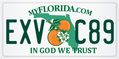 FL license plate EXVC89