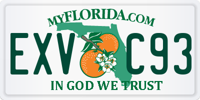 FL license plate EXVC93