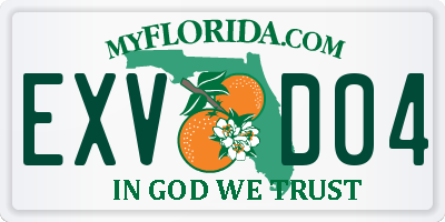 FL license plate EXVD04
