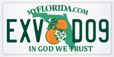FL license plate EXVD09