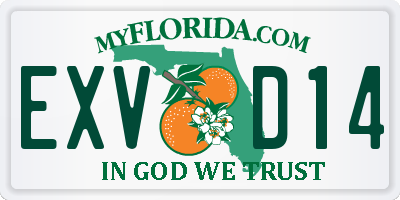 FL license plate EXVD14