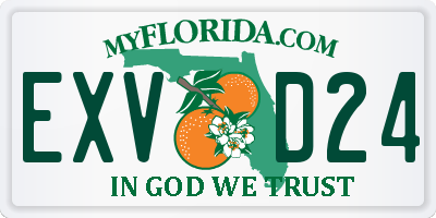 FL license plate EXVD24