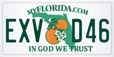 FL license plate EXVD46