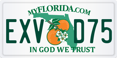 FL license plate EXVD75