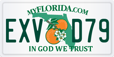 FL license plate EXVD79