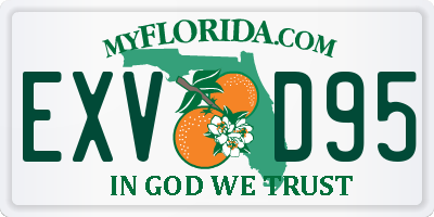 FL license plate EXVD95