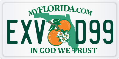 FL license plate EXVD99