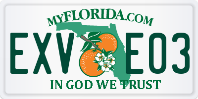 FL license plate EXVE03