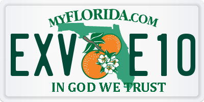 FL license plate EXVE10