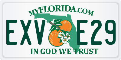 FL license plate EXVE29