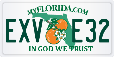 FL license plate EXVE32