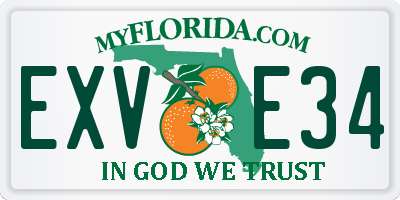 FL license plate EXVE34