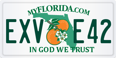 FL license plate EXVE42