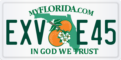 FL license plate EXVE45
