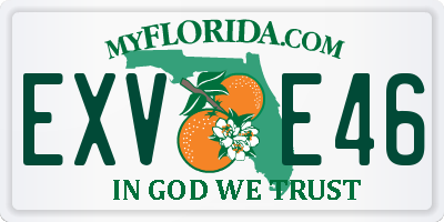 FL license plate EXVE46